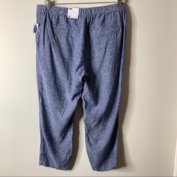 NWT Old Navy Harper Linen Blend Cropped Pants 16 - Picture 3 of 6